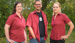 Das Bild zeigt die Sozialdienstmitarbeiter Petra Wenzel,Stefan Herzog,Marianne Eibl